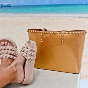 CarmenSol Gold Metallic Tote